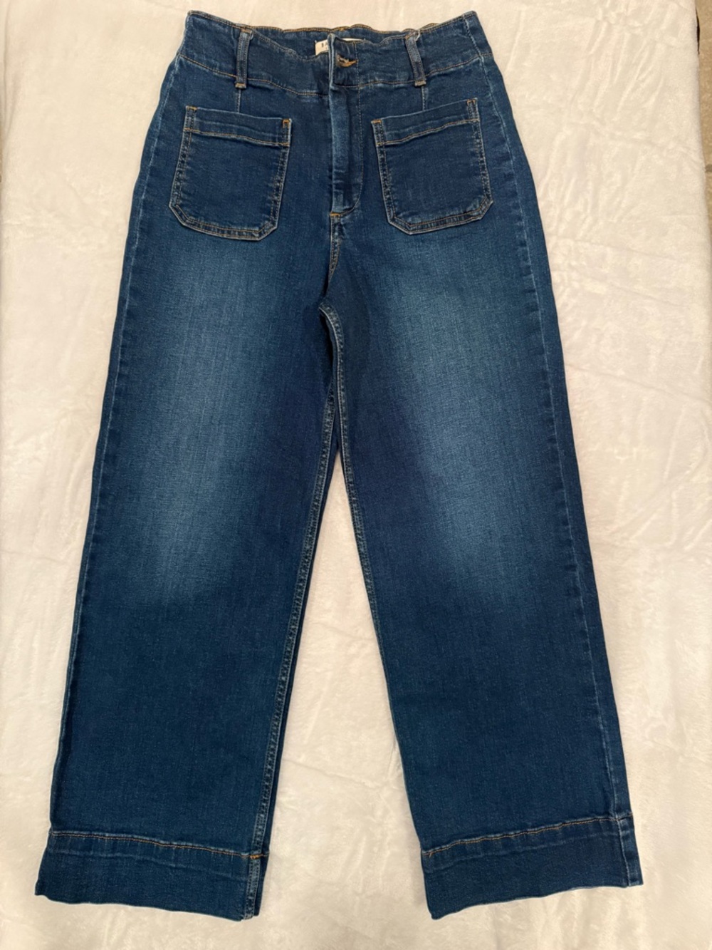 Bagatelle Wide Leg Cropped Jeans Dark Wash